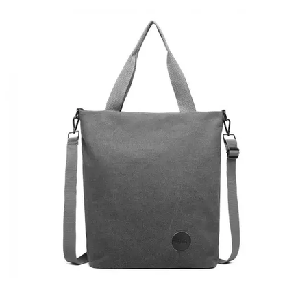 E1965 - Kono Large Canvas Unisex Messenger Bag - Grey by All Mart Bristol Ltd