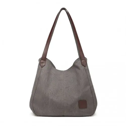 EB2040L - Kono Canvas Shoulder Tote Bag - Grey by All Mart Bristol Ltd