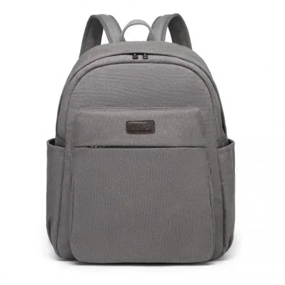 EB2234 - Kono Canvas Lightweight Casual School Backpack - Grey by All Mart Bristol Ltd