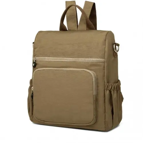 EH2107 - Kono Multi Way Anti-theft Waterproof Backpack Shoulder Bag - Khaki by All Mart Bristol Ltd