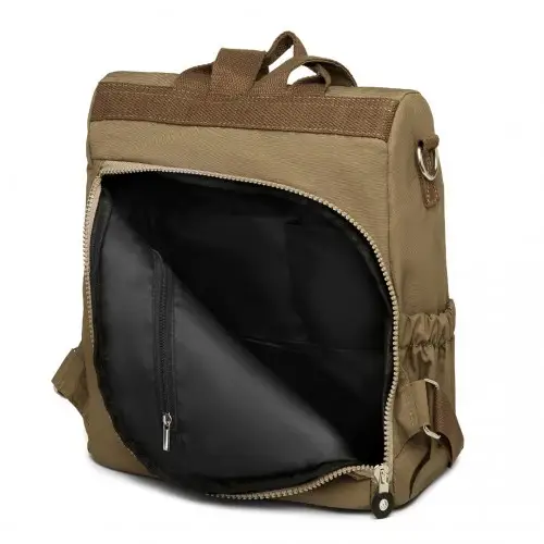 EH2107 - Kono Multi Way Anti-theft Waterproof Backpack Shoulder Bag - Khaki by All Mart Bristol Ltd