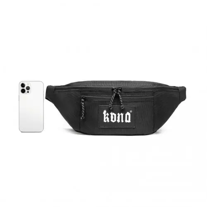 EA2136 - Kono Lightweight Fashion Sports Bum Bag For Men And Women - Black by All Mart Bristol Ltd