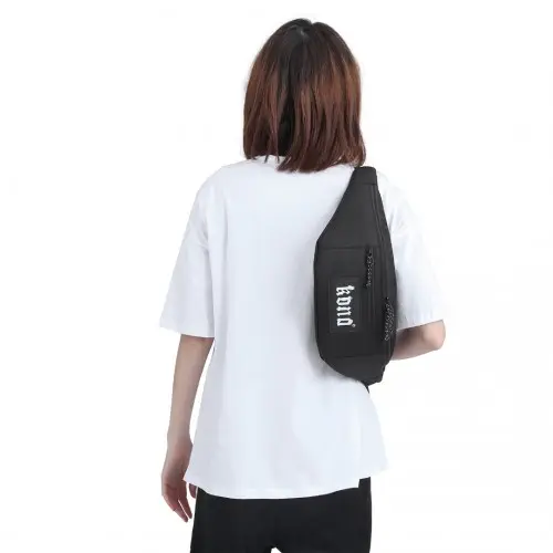 EA2136 - Kono Lightweight Fashion Sports Bum Bag For Men And Women - Black by All Mart Bristol Ltd