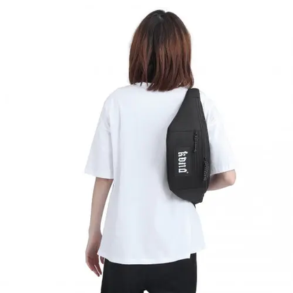 EA2136 - Kono Lightweight Fashion Sports Bum Bag For Men And Women - Black by All Mart Bristol Ltd