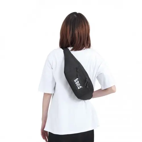 EA2136 - Kono Lightweight Fashion Sports Bum Bag For Men And Women - Black by All Mart Bristol Ltd