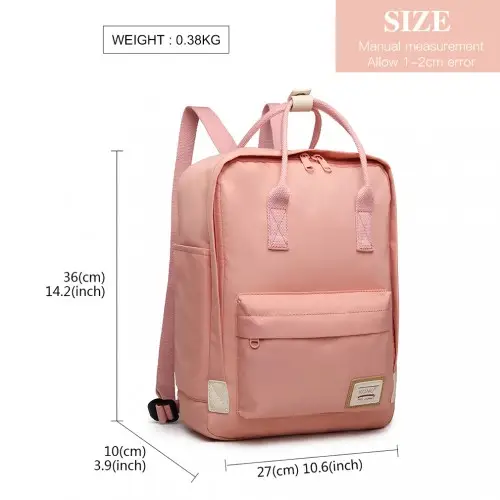EB2017 - Kono Large Polyester Laptop Backpack - Pink by All Mart Bristol Ltd