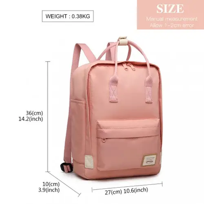 EB2017 - Kono Large Polyester Laptop Backpack - Pink by All Mart Bristol Ltd