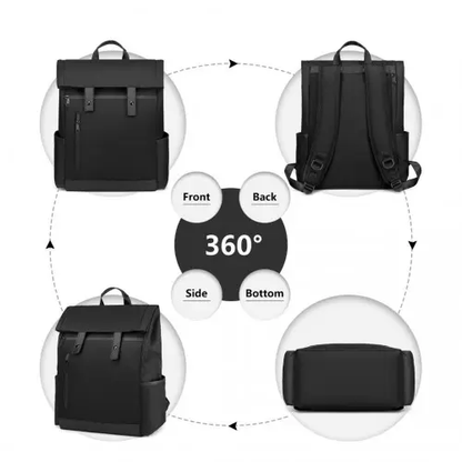 EM2114 - Kono Waterproof Large Capacity School Laptop Backpack - Black by All Mart Bristol Ltd