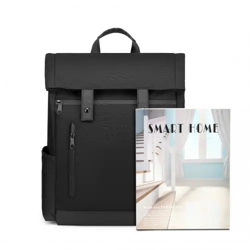 EM2114 - Kono Waterproof Large Capacity School Laptop Backpack - Black by All Mart Bristol Ltd