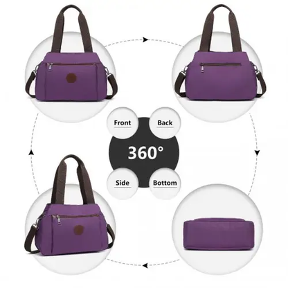 EH2239 - Kono Waterproof Multi-Functional Handbag Cross Body Bag - Purple by All Mart Bristol Ltd