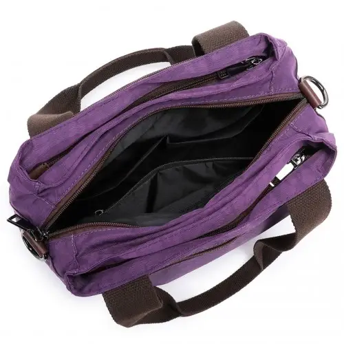 EH2239 - Kono Waterproof Multi-Functional Handbag Cross Body Bag - Purple by All Mart Bristol Ltd