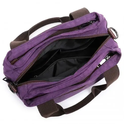 EH2239 - Kono Waterproof Multi-Functional Handbag Cross Body Bag - Purple by All Mart Bristol Ltd