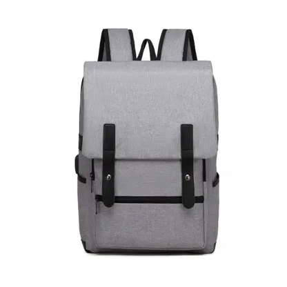 EG2032 - Kono Smart Practical Backpack with USB Chargable Interface - Grey by All Mart Bristol Ltd