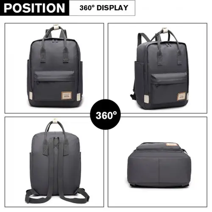 EB2017 - Kono Large Polyester Laptop Backpack - Grey by All Mart Bristol Ltd
