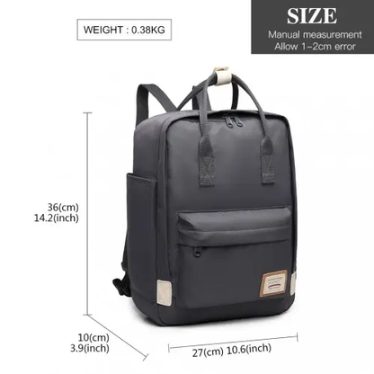 EB2017 - Kono Large Polyester Laptop Backpack - Grey by All Mart Bristol Ltd