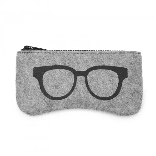 EB2065 - Soft Felt Glasses Case - Grey And Black by All Mart Bristol Ltd