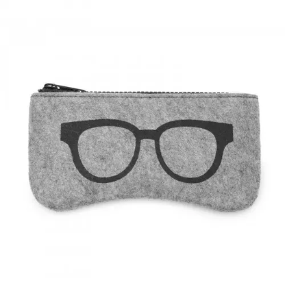EB2065 - Soft Felt Glasses Case - Grey And Black by All Mart Bristol Ltd