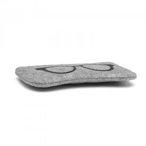 EB2065 - Soft Felt Glasses Case - Grey And Black by All Mart Bristol Ltd