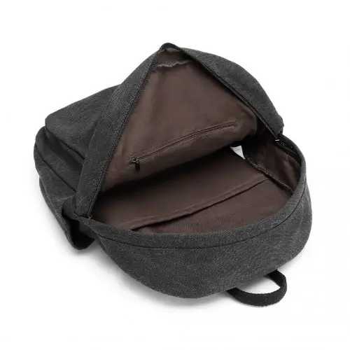 EB2234 - Kono Canvas Lightweight Casual School Backpack - Black by All Mart Bristol Ltd