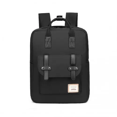 EB2211 - Kono Casual Daypack Lightweight Backpack Travel Bag - Black by All Mart Bristol Ltd