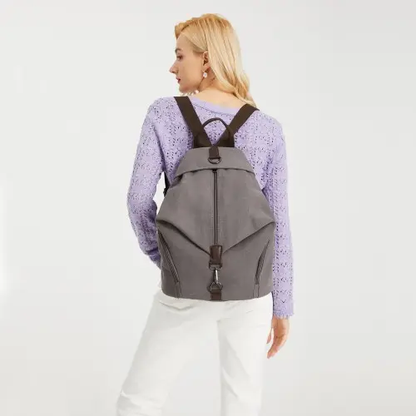 EB2044 - Kono Fashion Anti-Theft Canvas Backpack - Grey by All Mart Bristol Ltd