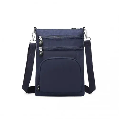 EB2228 - Kono Casual Multi Pocket RFID Blocking Cross body Bag - Navy by All Mart Bristol Ltd