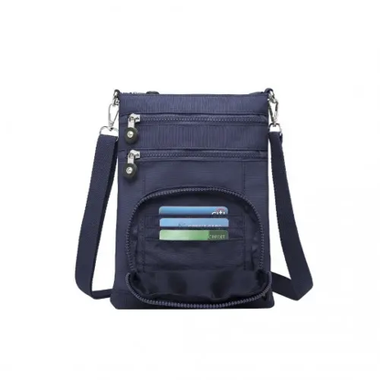 EB2228 - Kono Casual Multi Pocket RFID Blocking Cross body Bag - Navy by All Mart Bristol Ltd