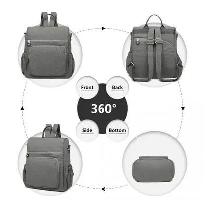 EH2107 - Kono Multi Way Anti-theft Waterproof Backpack Shoulder Bag - Grey by All Mart Bristol Ltd
