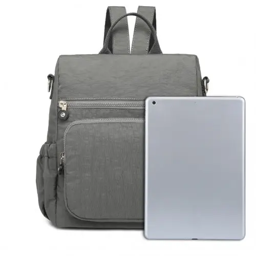 EH2107 - Kono Multi Way Anti-theft Waterproof Backpack Shoulder Bag - Grey by All Mart Bristol Ltd