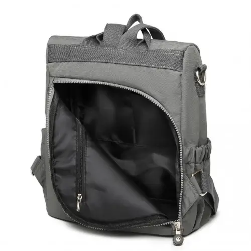 EH2107 - Kono Multi Way Anti-theft Waterproof Backpack Shoulder Bag - Grey by All Mart Bristol Ltd