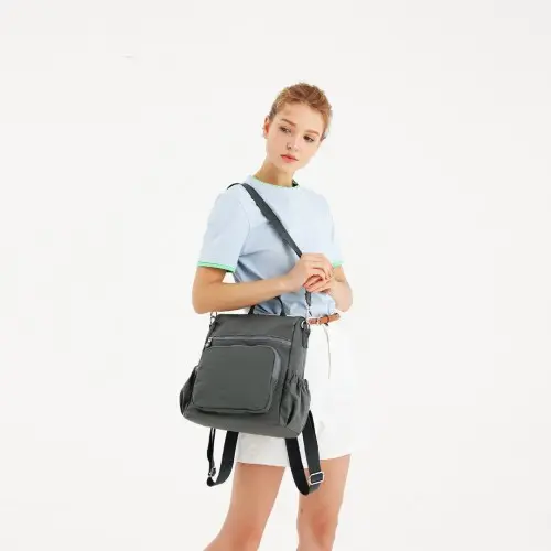 EH2107 - Kono Multi Way Anti-theft Waterproof Backpack Shoulder Bag - Grey by All Mart Bristol Ltd