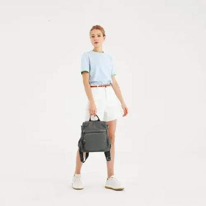 EH2107 - Kono Multi Way Anti-theft Waterproof Backpack Shoulder Bag - Grey by All Mart Bristol Ltd