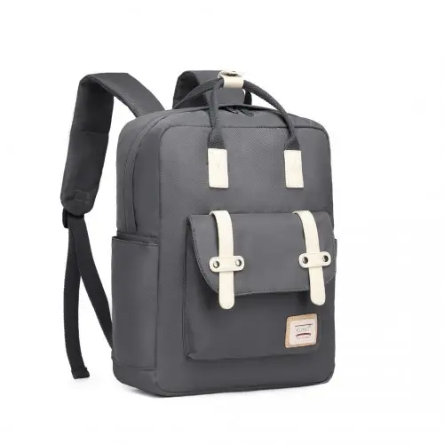 EB2211 - Kono Casual Daypack Lightweight Backpack Travel Bag - Grey by All Mart Bristol Ltd