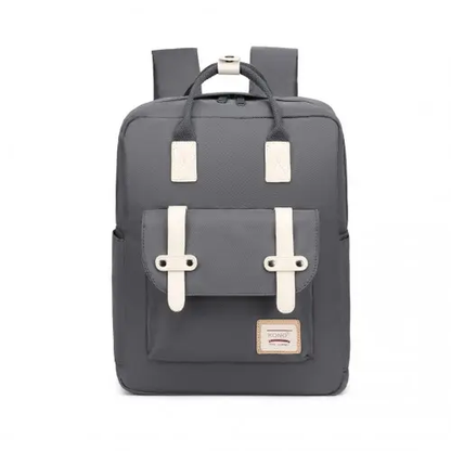 EB2211 - Kono Casual Daypack Lightweight Backpack Travel Bag - Grey by All Mart Bristol Ltd