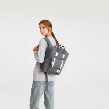 EB2211 - Kono Casual Daypack Lightweight Backpack Travel Bag - Grey by All Mart Bristol Ltd