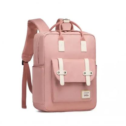 EB2211 - Kono Casual Daypack Lightweight Backpack Travel Bag - Pink by All Mart Bristol Ltd