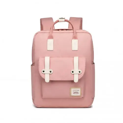 EB2211 - Kono Casual Daypack Lightweight Backpack Travel Bag - Pink by All Mart Bristol Ltd