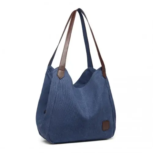 EB2040L - Kono Canvas Shoulder Tote Bag - Navy by All Mart Bristol Ltd
