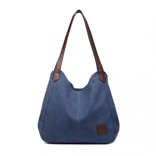 EB2040L - Kono Canvas Shoulder Tote Bag - Navy by All Mart Bristol Ltd