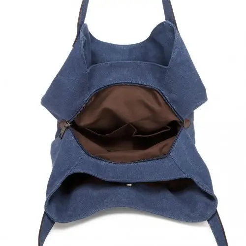 EB2040L - Kono Canvas Shoulder Tote Bag - Navy by All Mart Bristol Ltd