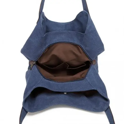 EB2040L - Kono Canvas Shoulder Tote Bag - Navy by All Mart Bristol Ltd