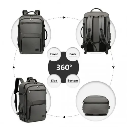 EM2207 - Kono Multifunctional Portable Travel Backpack Cabin Luggage Bag - Grey by All Mart Bristol Ltd