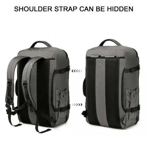 EM2207 - Kono Multifunctional Portable Travel Backpack Cabin Luggage Bag - Grey by All Mart Bristol Ltd