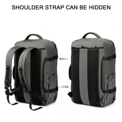 EM2207 - Kono Multifunctional Portable Travel Backpack Cabin Luggage Bag - Grey by All Mart Bristol Ltd