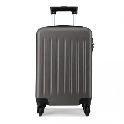 K1872L - Kono 19 Inch ABS Hard Shell Carry On Luggage 4 Wheel Spinner Suitcase - Grey by All Mart Bristol Ltd