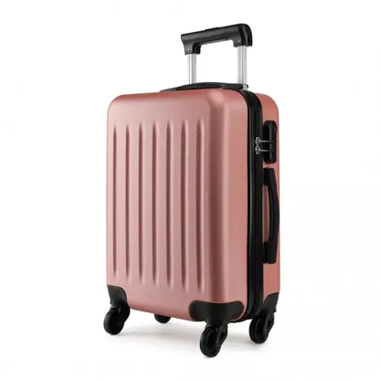 K1872L - Kono 24 Inch ABS Hard Shell Luggage 4 Wheel Spinner Suitcase - Nude by All Mart Bristol Ltd