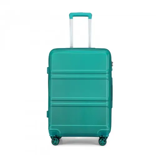 K1871-1L - Kono ABS 20 Inch Sculpted Horizontal Design Cabin Luggage - Teal by All Mart Bristol Ltd