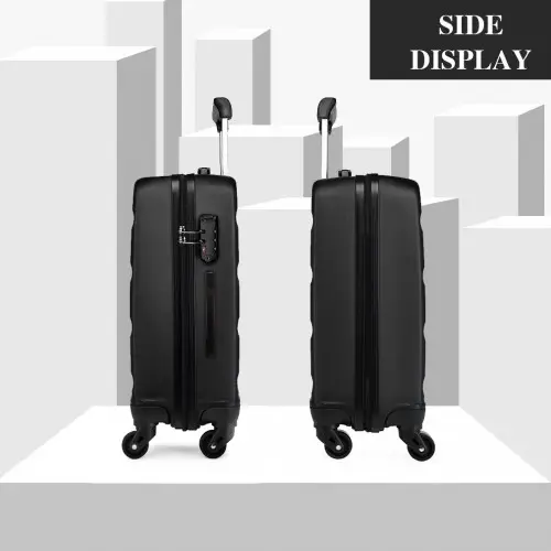 K1991-1L - Kono 24 Inch Horizontal Design ABS Hard Shell Suitcase With TSA Lock - Black by All Mart Bristol Ltd