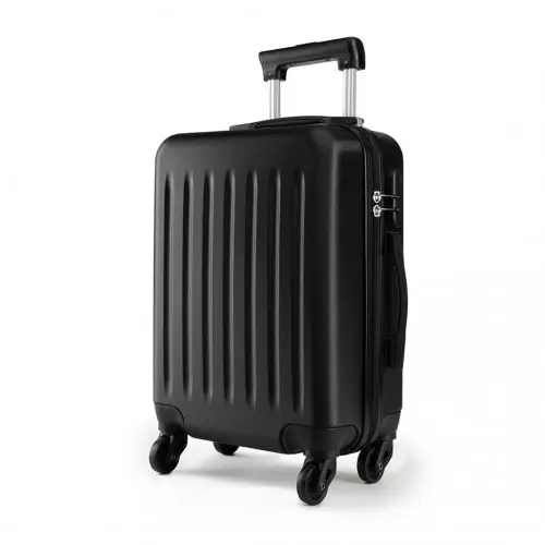 K1872L - Kono 24 Inch ABS Hard Shell Luggage 4 Wheel Spinner Suitcase - Black by All Mart Bristol Ltd