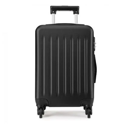 K1872L - Kono 24 Inch ABS Hard Shell Luggage 4 Wheel Spinner Suitcase - Black by All Mart Bristol Ltd